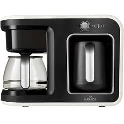 Karaca Hatir Plus 2 en 1 - Cafetera combinada para café de filtro y café turco